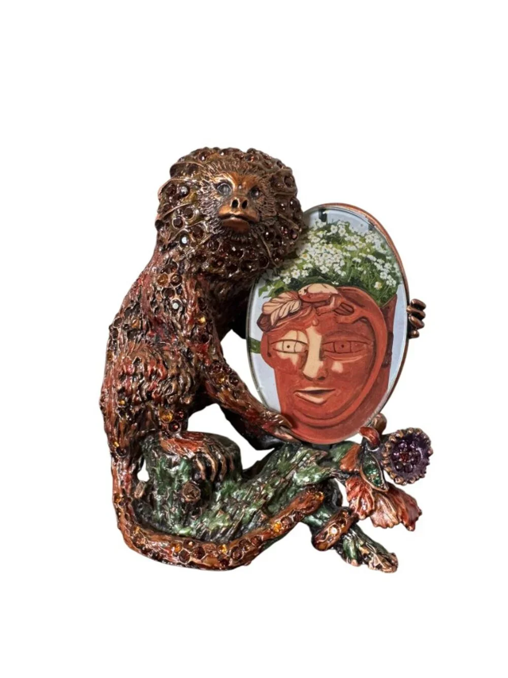 RARE JAY STRONGWATER JEWELLED MONKEY PICTURE FRAME